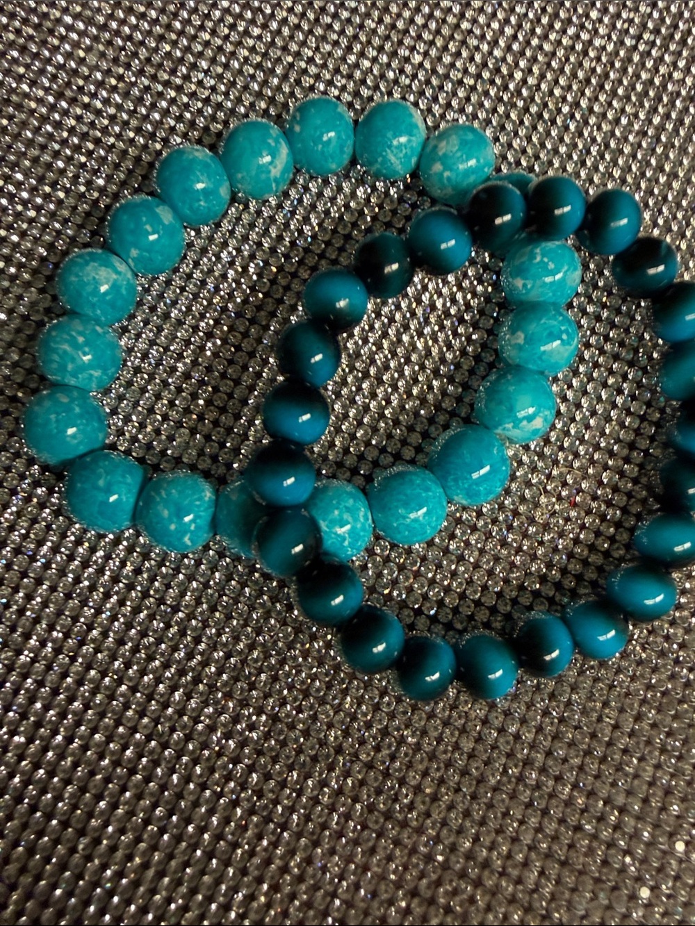 Turquoise Bead Stretch Bracelet set Women Jewelry